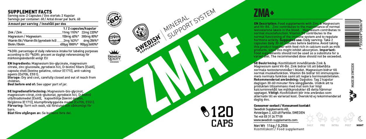 ZMA+ - 120 kapsúl