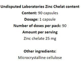 Chelát zinku 25 mg - 90 kapsúl