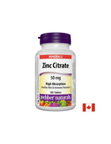 Zinok citrát / zinok (citrát), 50 mg, 180 tabliet