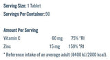 Vitalita zinku 15 mg bisglycinát zinku - 90 kapsúl