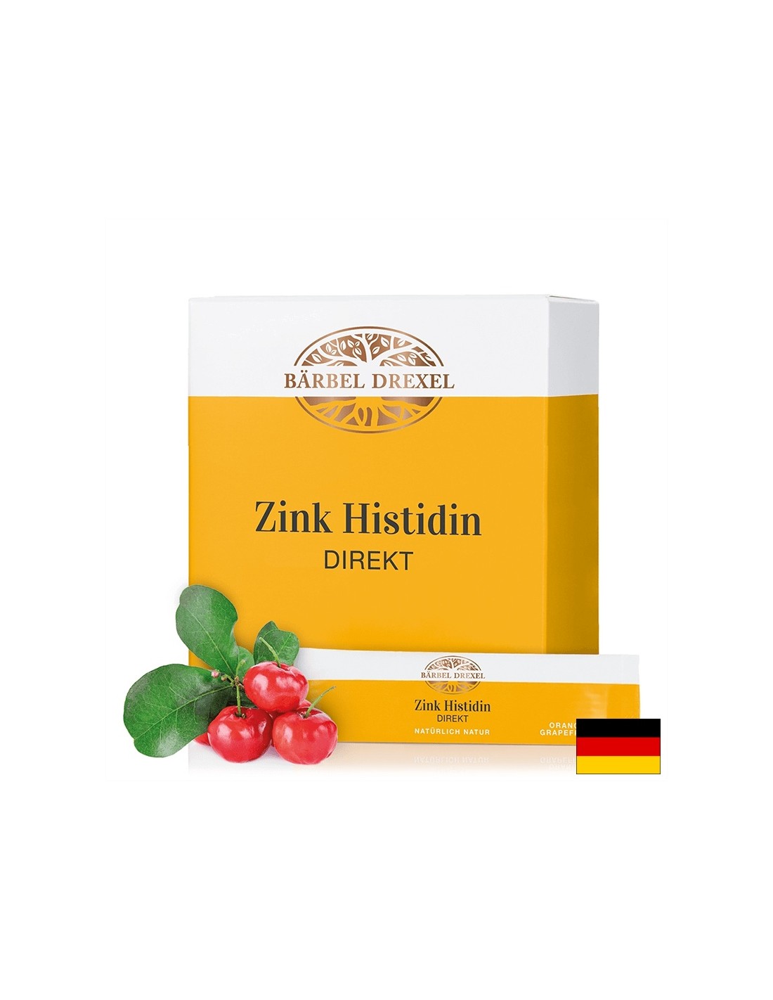 Zinok Histidine DIREKT/ Zinok, histidín a vitamín C, 30 vrecúšok x 2 g / Príchuť pomaranč a grapefruit <tc>Bärbel Drexel</tc>