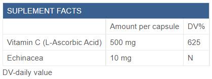 Vitamín C 500 + echinacea - 120 kapsúl