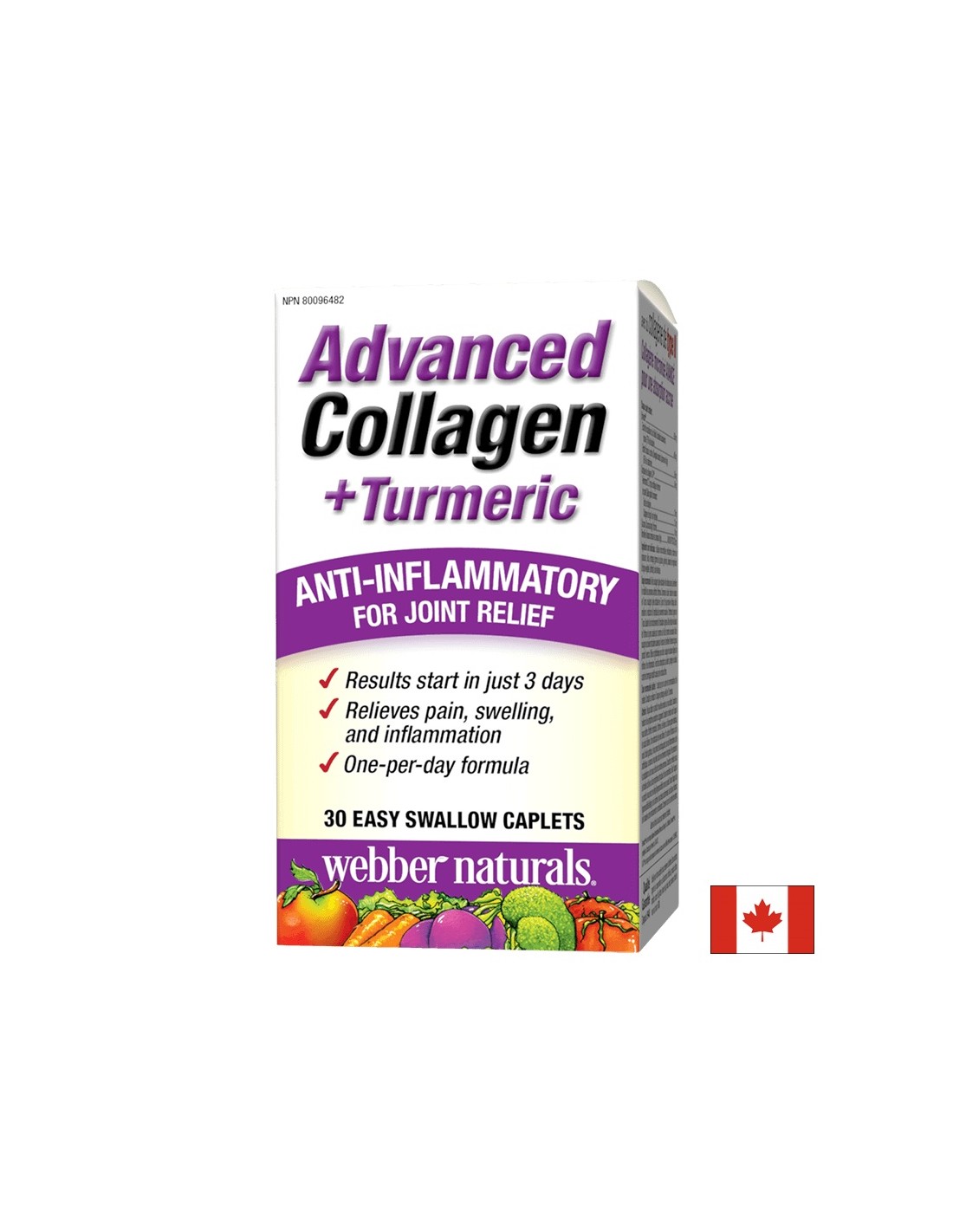 Pokročilý kolagén + kurkuma / Kolagén a kurkuma pre zdravie kĺbov, 30 mini kapsúl <tc>Webber Naturals</tc>