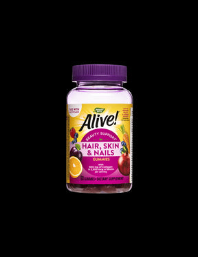 Alive! Hair, Skin & Nails Multivitamin Gummy Premium Formula / Alive! Hair, Skin and Nails - Premium Formula, 60 Nature's Way Gel Tablets - Nutra Best Europe