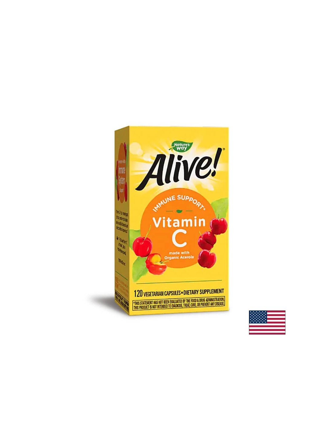 <tc>Alive</tc>! vitamín C / <tc>Alive</tc>! Vitamín C (z aceroly organic), 120 kapsúl Nature's Way