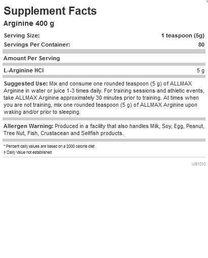 Arginine HCl - 400 gramov
