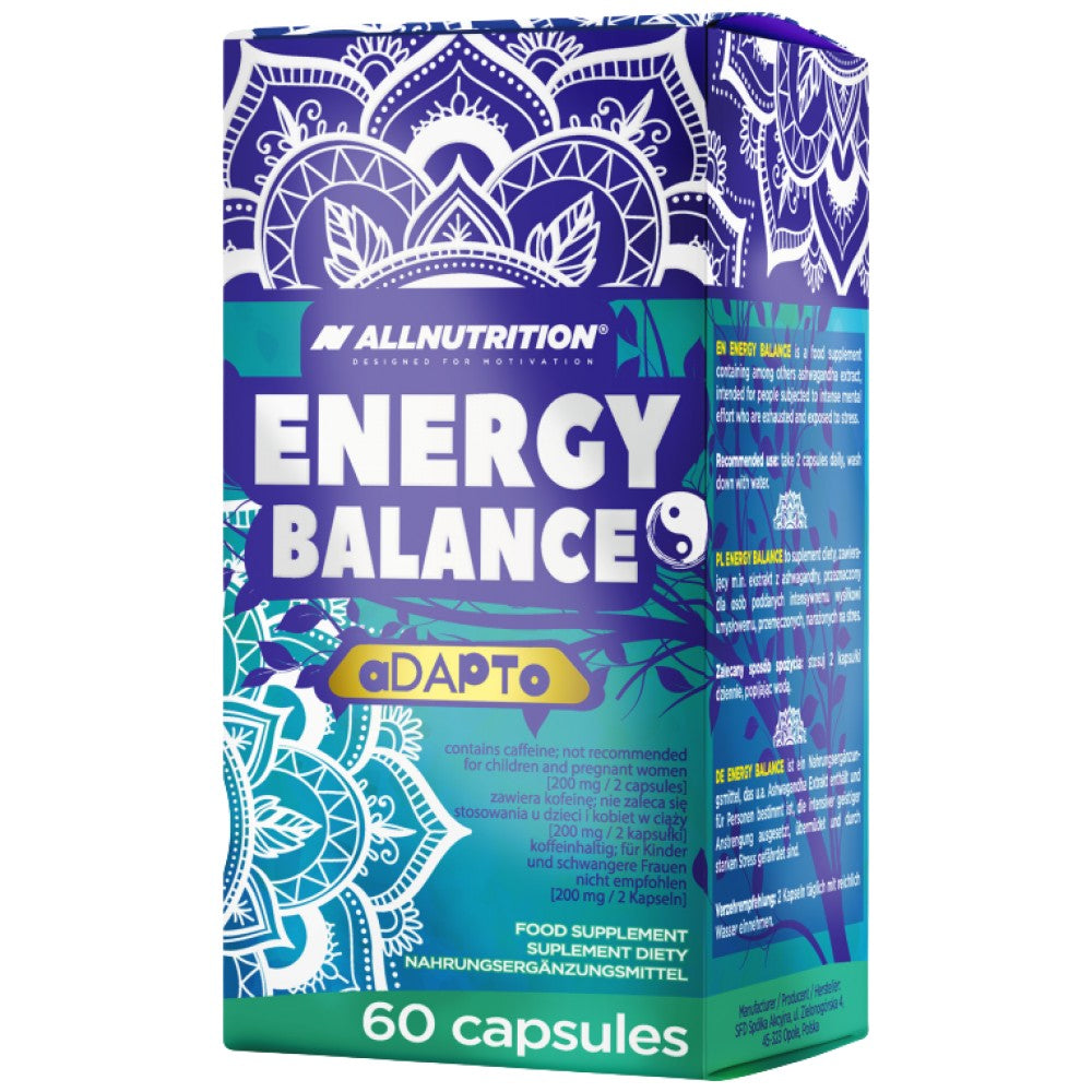 Energetická bilancia Prírodný kofeín + adaptogény - 60 kapsúl