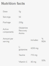 Glutamín Recovery Amino - 250 gramov