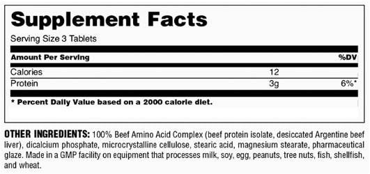100% hovädzie amino - 200 tabliet