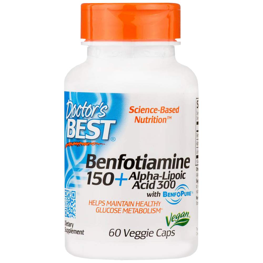 Najlepší benfotiamín 150 mg + kyselina alfa -lipoová 300 mg - 60 kapsúl