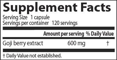 Najlepšie goji bobule extrakt 600 mg - 120 kapsúl