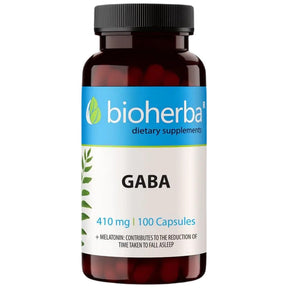 GABA 410mg | + Melatonin 1 mg - 100 capsules - Nutra Best Europe