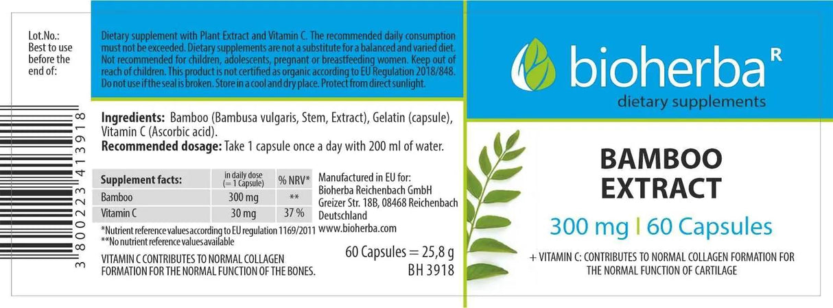 Extrakt z bambusu 300 mg - 60 kapsúl