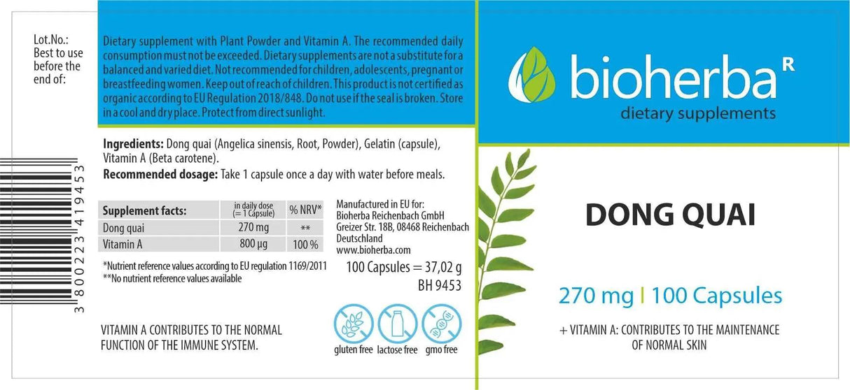 Dong Quai 270 mg - 100 kapsúl