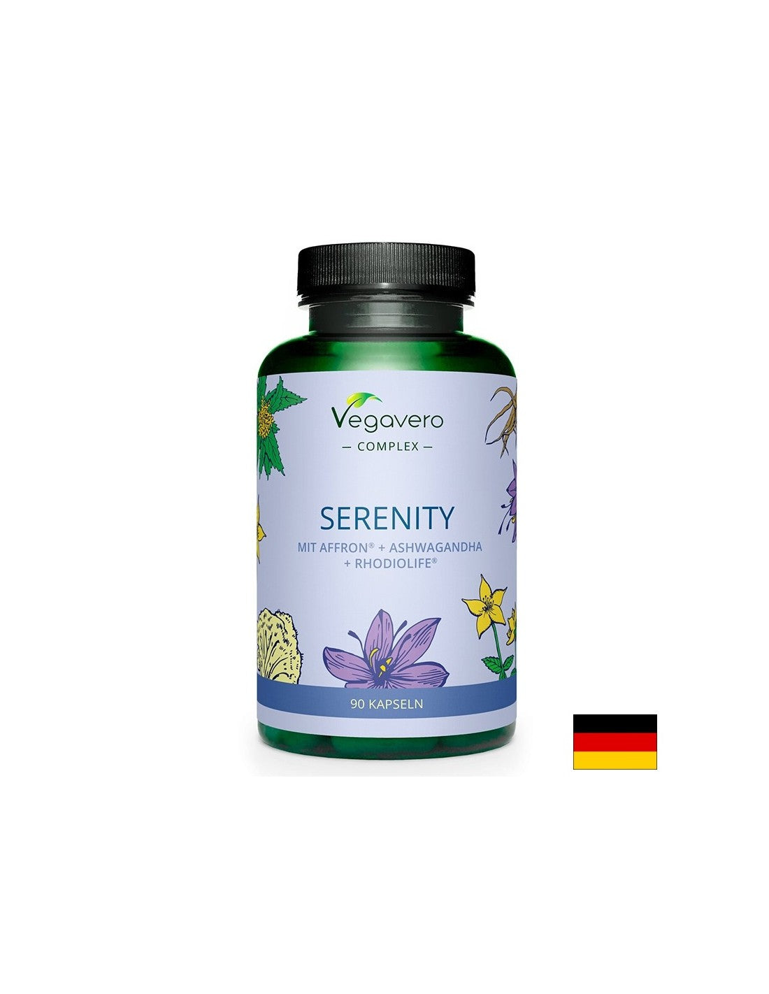 Bylinné antištresové vzorec so šafranom + Ashwagandha a Golden Root, 90 kapsúl