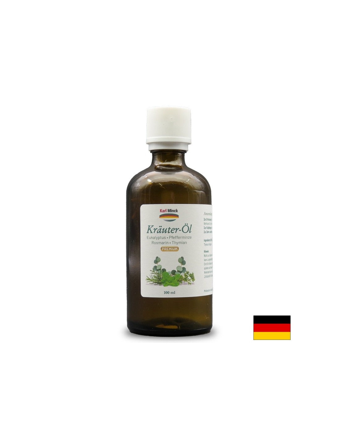 Mincovňa, eukalyptus, rozmarín a tymiánske oleje - s bolesťou bolesti a antibakteriálnym účinkom, 100 ml
