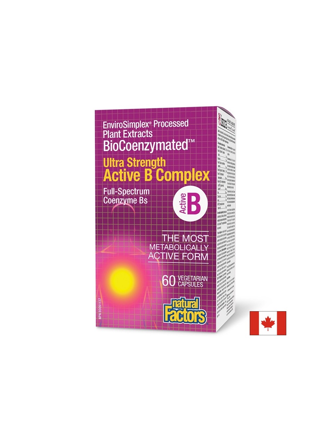BiocoenZymated ™ Active B-komplex ultra pevnosť, 60 V kapsuly