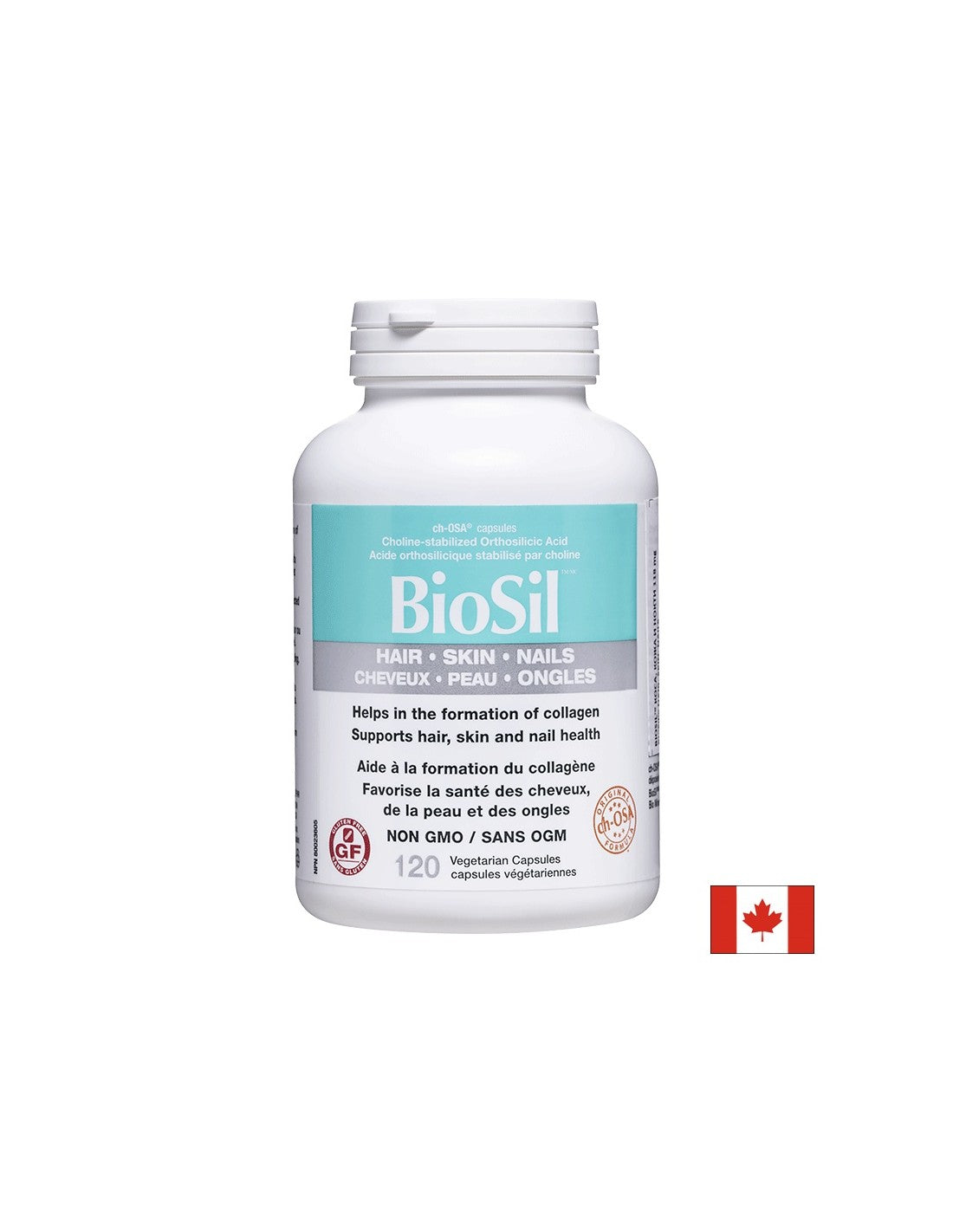 BioSil™ Hair, Skin &amp; Nails/ Vlasy, pokožka a nechty x 120 kapsúl <tc>Natural Factors</tc>