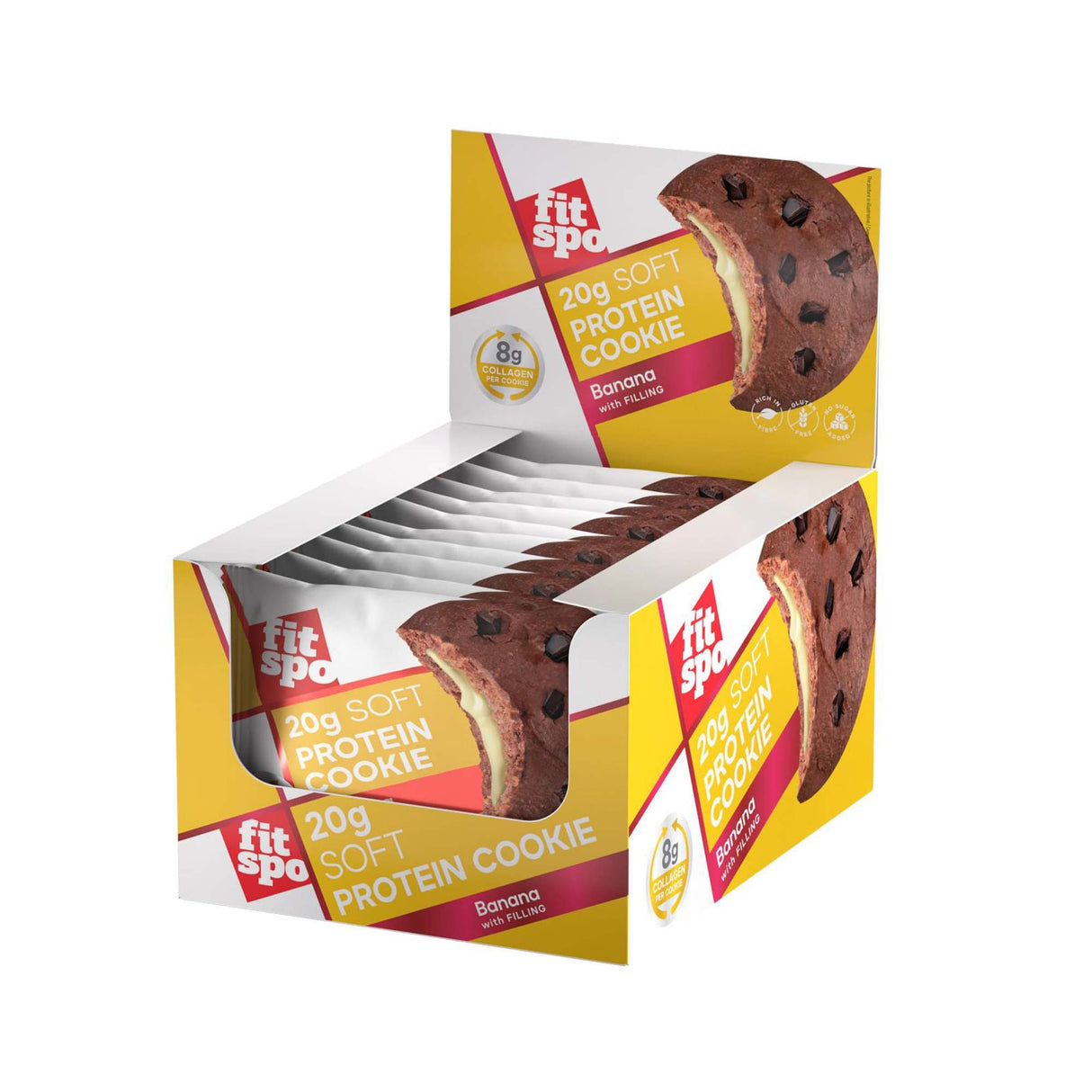 Soft Protein Cookie | s 8G kolagénom a bez pridaného cukru - 10 x 70 gramov