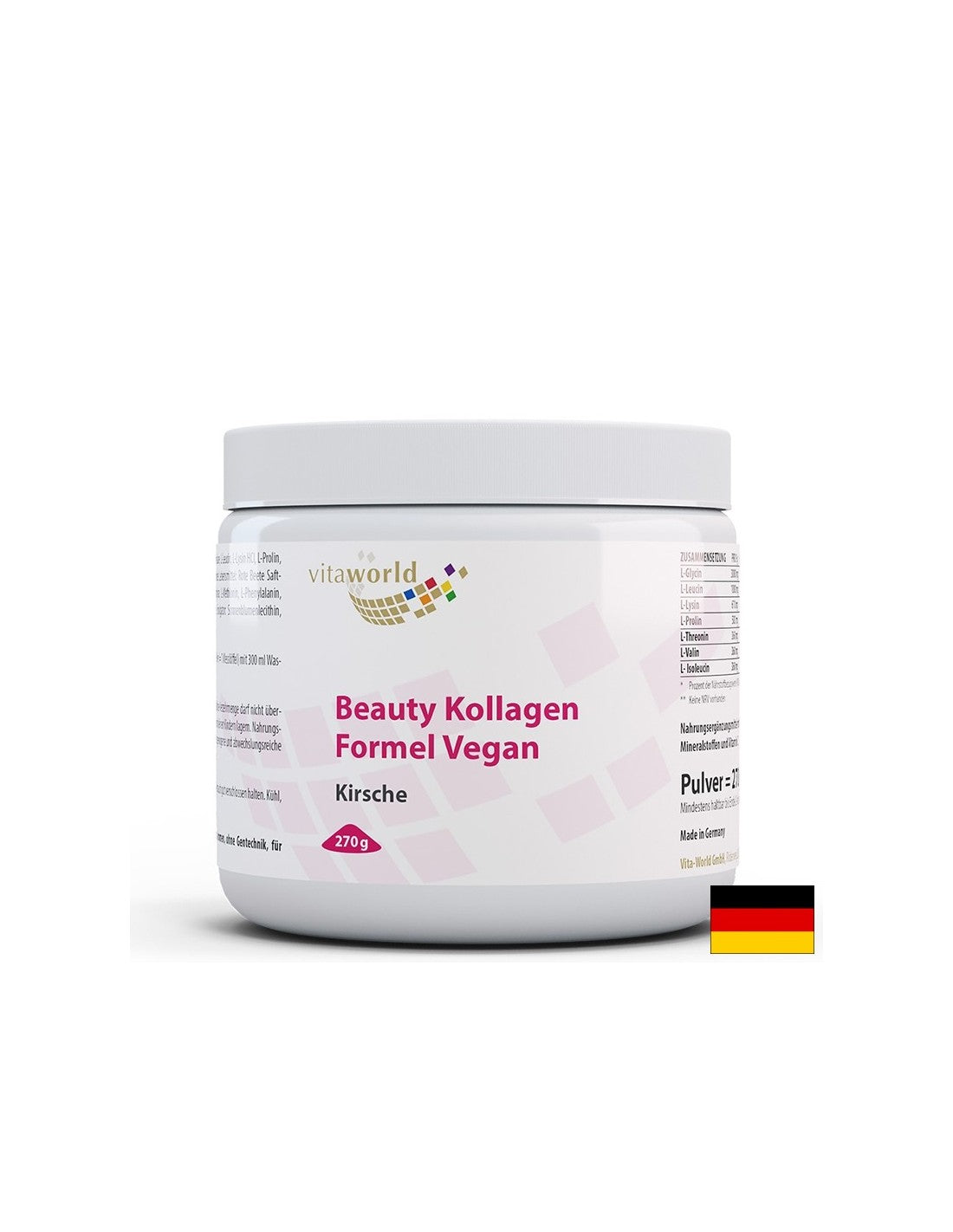 Kozmetická receptúra ​​(vegánsky stimulátor kolagénu), 270 g prášku