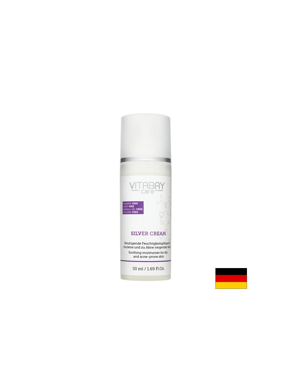 Strieborný krém s mikrostriebrom a kyselinou salicylovou - Care Silver Cream, 50 ml <tc>Vitabay</tc>