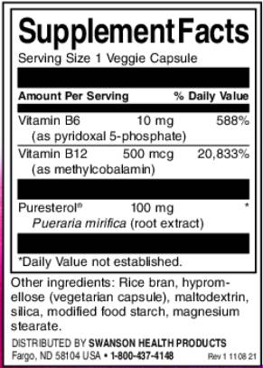 Pueraria mirifica - Puresterol® | s vitamínom B6 a B -12 - 60