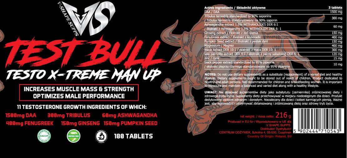 Test Bull | Testo X -Treme Man Up - 180 tabliet