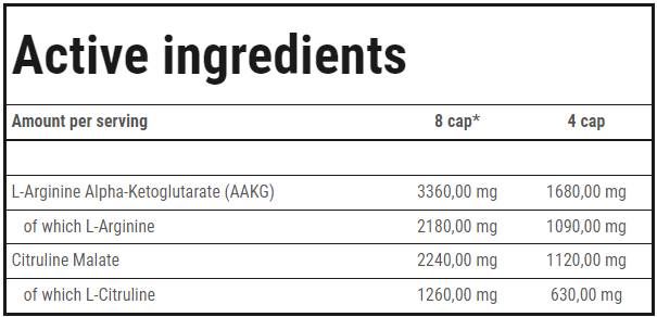 Aakg Mega Hardcore | s citrullínovým malátom - 120 kapsúl
