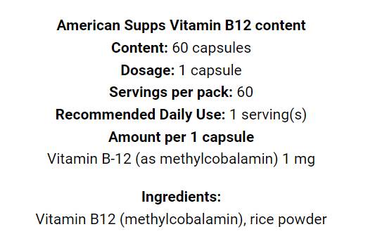 Metyl vitamín B12 1000 mcg - 60 kapsúl