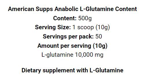 Anabolický L -glutamín - 500 gramov