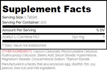 Alcar / acetyl L -karnitín 750 mg - 100 tabliet