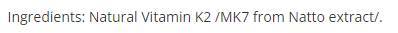 Prírodný vitamín K2 100 mcg - 60 kapsúl