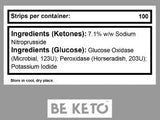 Testovacie prúžky Ketone a glukózy - 100 ks.