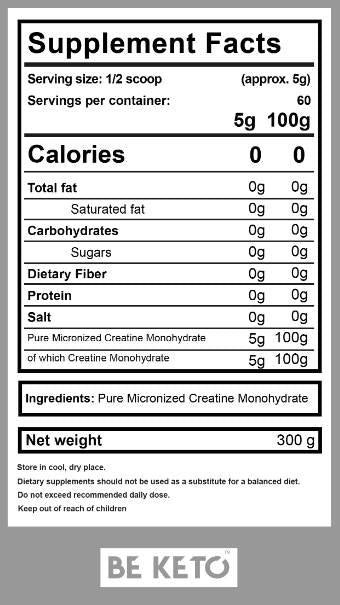 Kreatín monohydrát - 100% čistý - 300 gramov