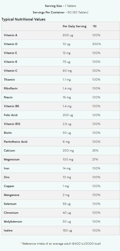 A - Z multivitamín - 90 tabliet