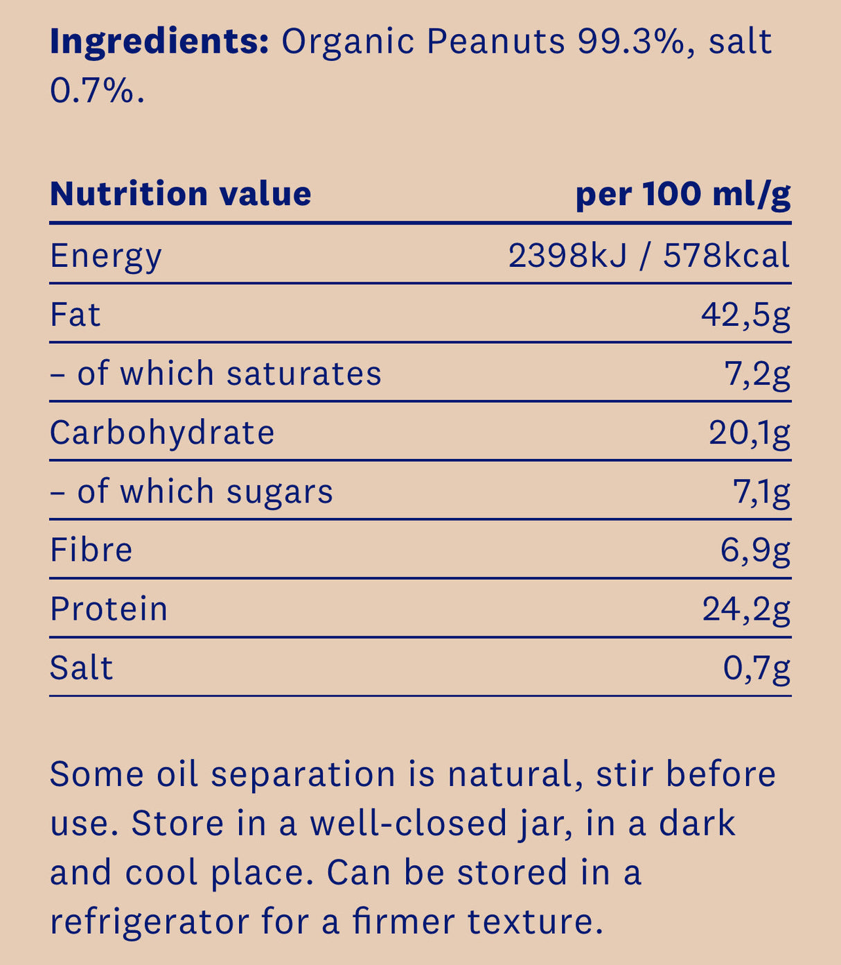 Eco arašidové maslo krémové 350 g. (100% bio)