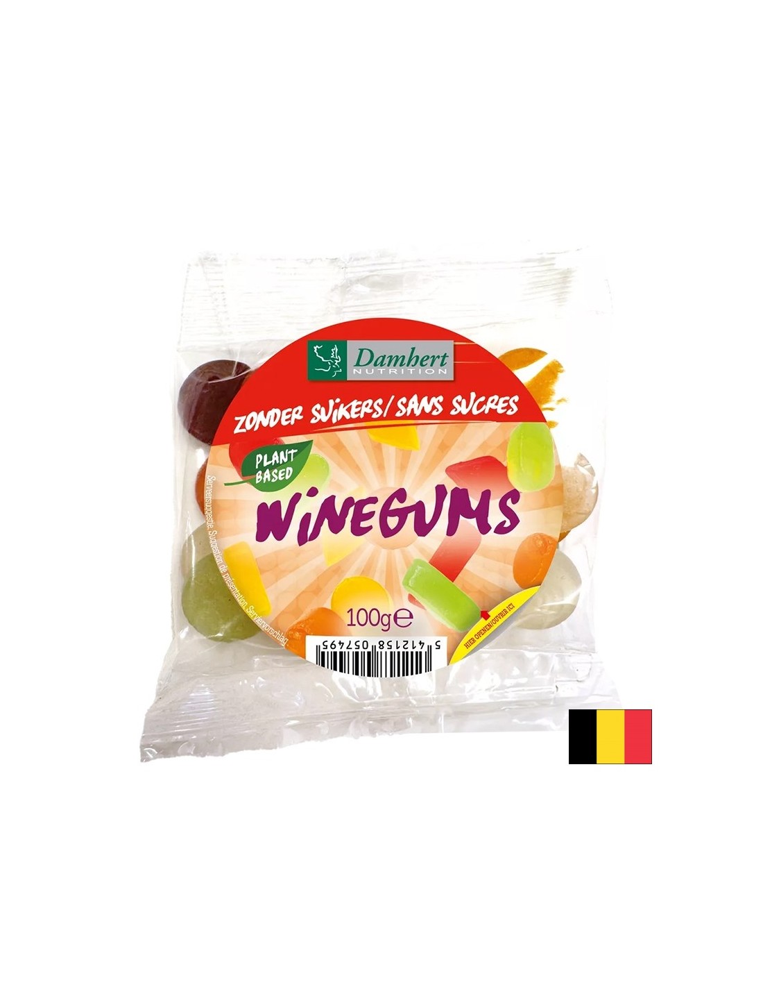 Žuvacie ovocné cukríky (bez cukru), 100 g
