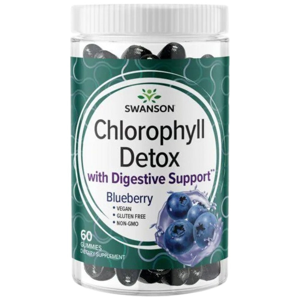 Chlorofyl detox gummies | Čučoriedka - 60 žuvateľných tabliet