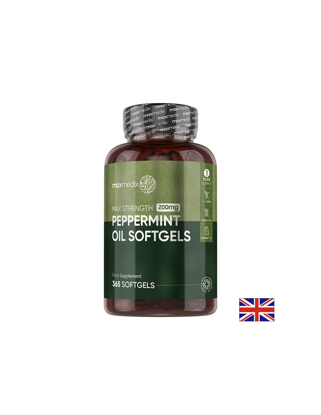 Dobré trávenie - mäta pieporná (olej), 200 mg x 365 softgel kapsuly