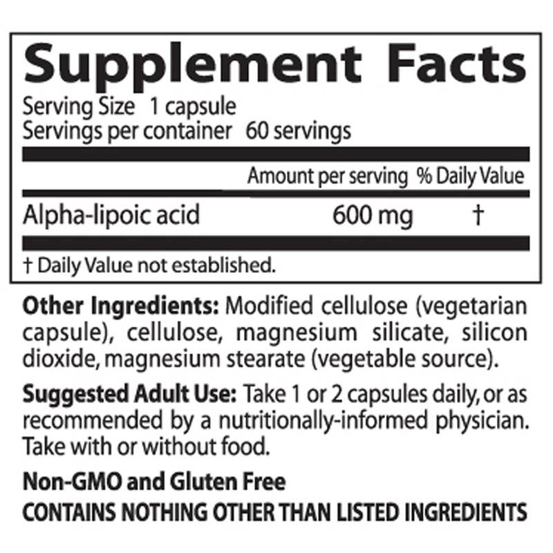 Najlepšia kyselina alfa -lipoová 600 mg - 60 kapsúl