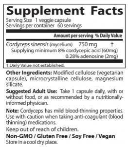 Najlepšie ultra kordycepty - 60 kapsúl