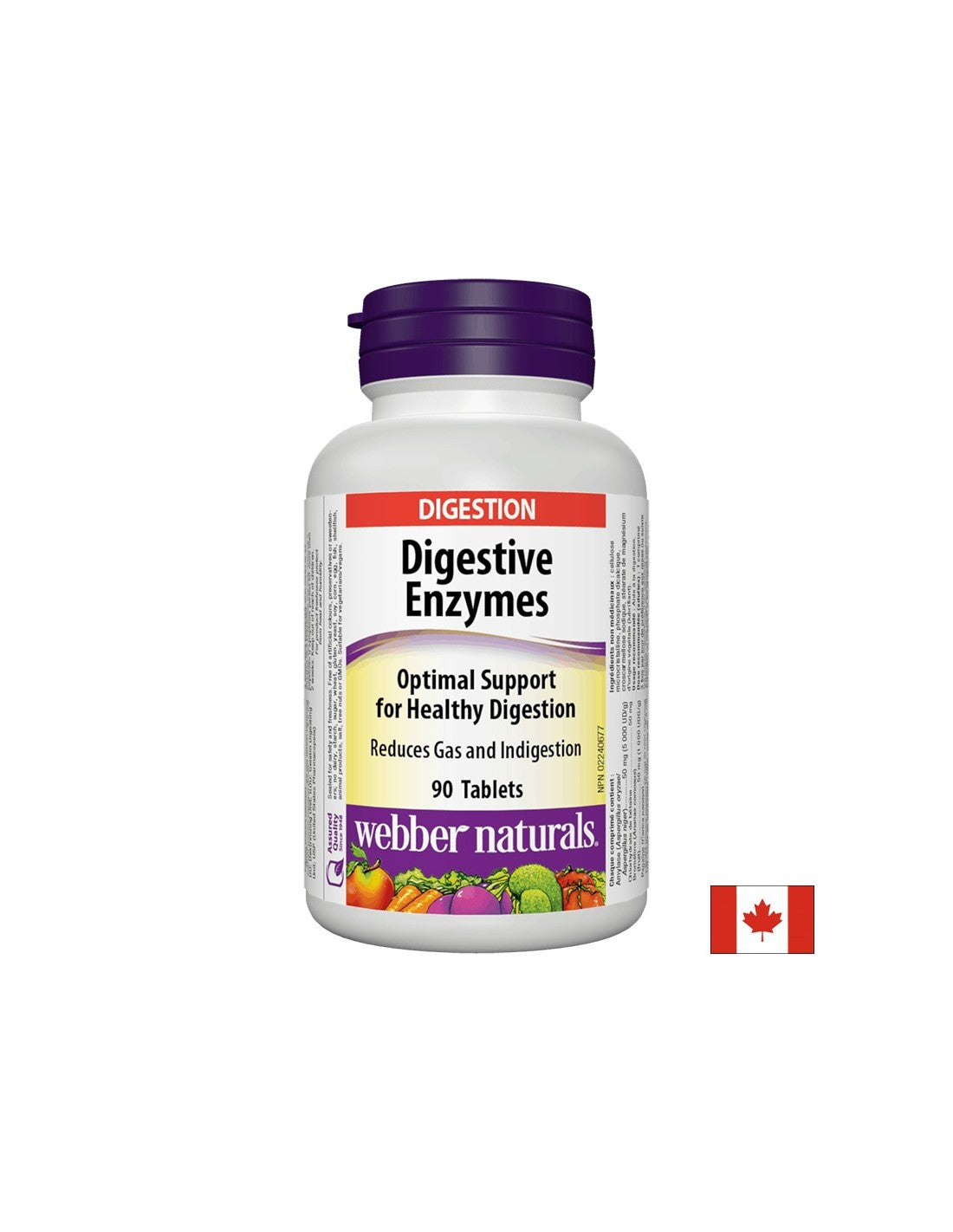 Tráviace enzýmy x 90 tabliet <tc>Webber Naturals</tc>