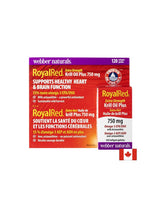 Triple Combinácia na podporu srdca a mozgu - Krill Oil + Omega -3 a Astaxanthin Royalred, 120 Softgel Capsules