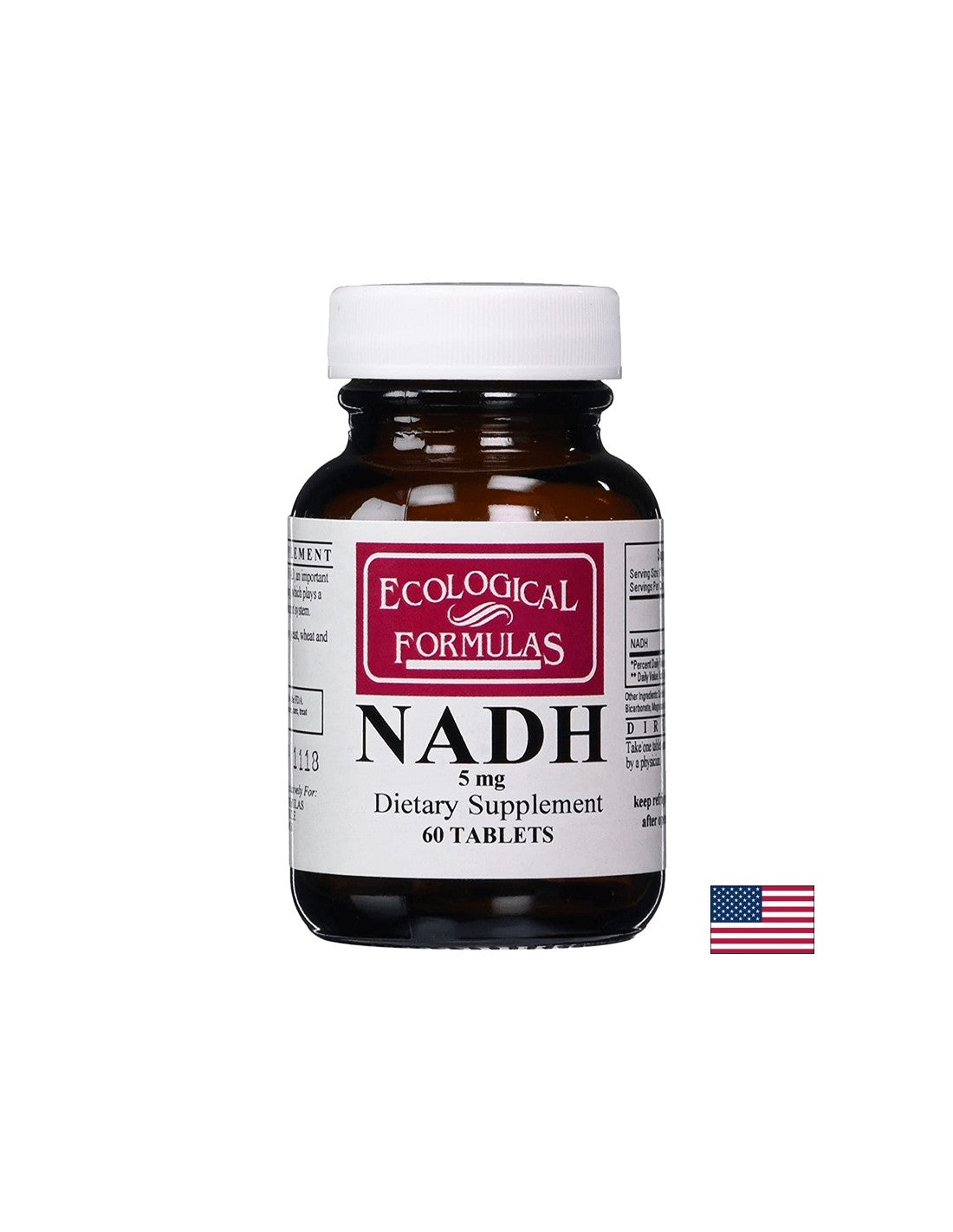 NADH (nikotinamid adenín dinukleotid), 60 tabletov Ekologické vzorce