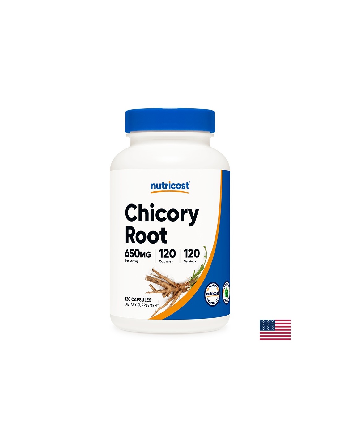 Koreň čakanky – na cukrovku a tráviace ťažkosti, 650 mg, 120 kapsúl <tc>Nutricost</tc>