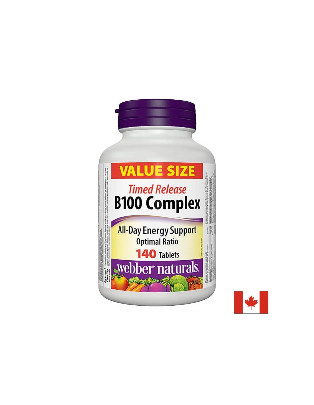 Energetický metabolizmus, nervový systém, srdcová aktivita - komplex vitamínu B100, 140 tabliet