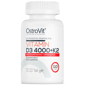 Vitamin D3 4000 + K2 100 mcg / Limited Edition 110 Tablets - Nutra Best Europe