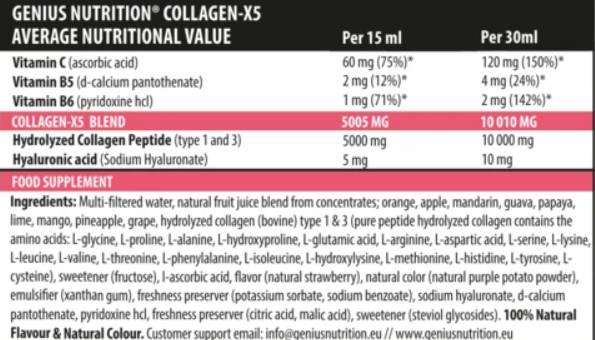 Kvapalina kolagénu X5 - 500 ml