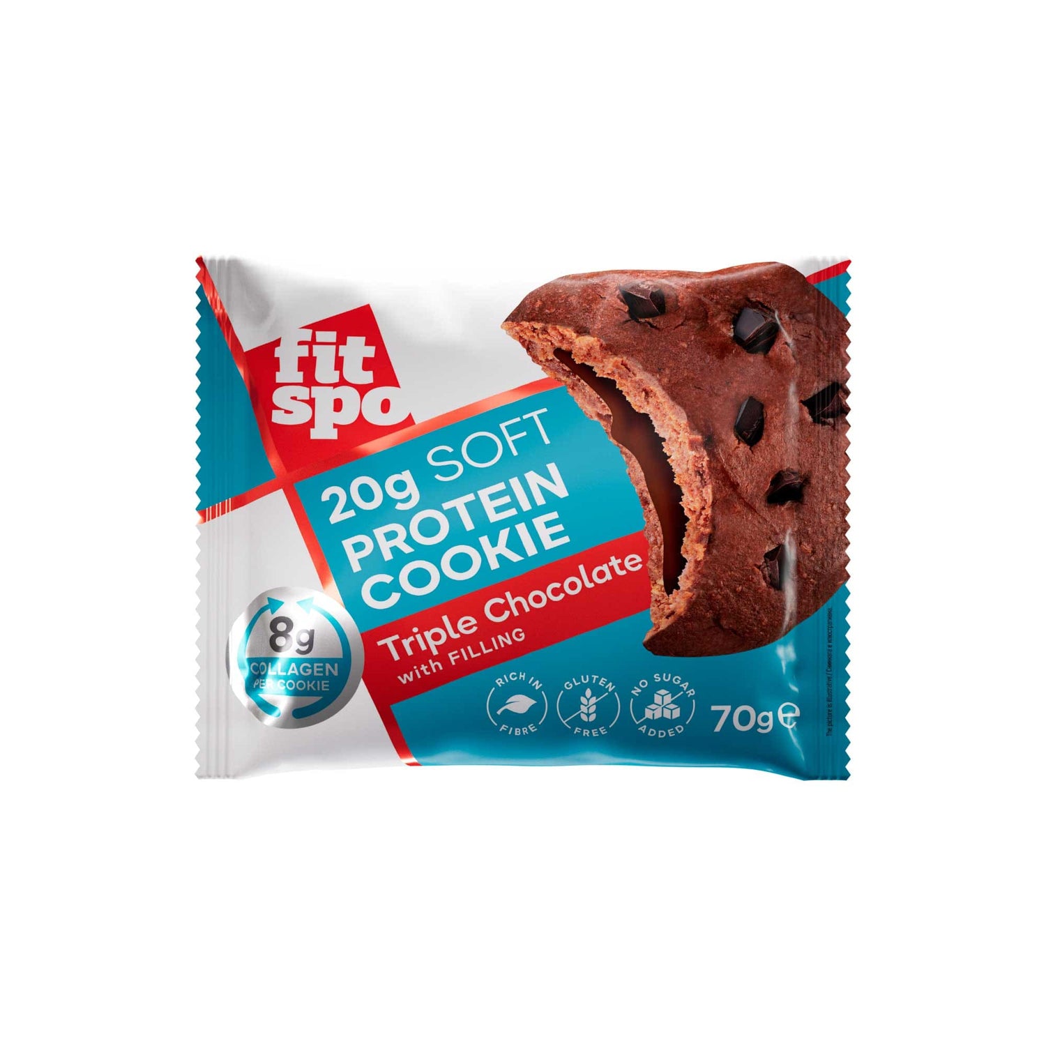 Soft Protein Cookie | s 8G kolagénom a bez pridaného cukru - 10 x 70 gramov