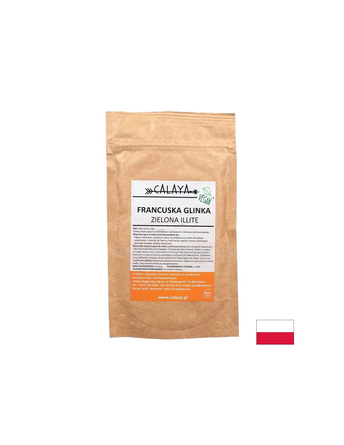 Francúzska zelená hlina Illit, 100 g